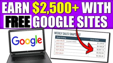 1 Google Site = $2,500 4 = $10,000 How to Make Money with CLICKBANK FOR FREE Using GOOGLE SITES