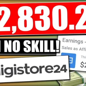 EARN $2,830.20 With No SKILLS | Digistore24 Tutorial For Beginners (Digistore24 Affiliate Marketing)