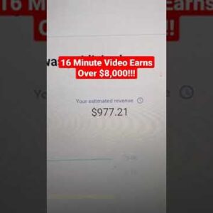 Earn Money On YouTube, $8,000 From One Video #shorts
